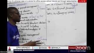 FINANCIAL MANAGEMENT IL - LESSON 1