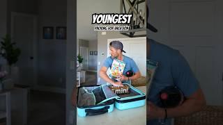 Your kids packing for vacation  Oldest, Middle, Youngest