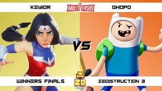 ZEDISTRUCTION 3 Winners Finals KEY1DR (Wonder Woman) vs ghopo (Finn) MultiVersus Tournament