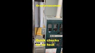 Quick checks for a furnace that won't work