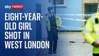 Manhunt launched after girl, 8, shot in west London