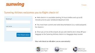 How to check in Sunwing? Sunwing Airlines - Online Check-In