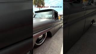  BAGGED 1964 Chevy C10 sitting on the GROUND! | Chevrolet #chevyc10 #bagged #slammed  #carshow