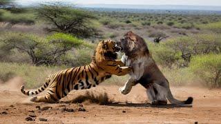 Lion VS Tiger 2023 | Tiger VS Lion Real Fight - Tough Creatures / Natural Beasts