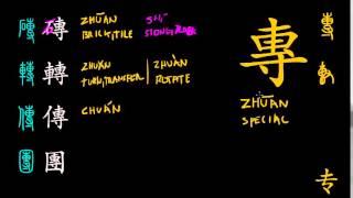 Understanding Chinese Characters - 專 zhuan1 'special' character phonetic series