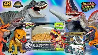 HATCHING NEW Jurassic World Rebirth Toys! Primal Hatch T-Rex, Super Colossal Mosasaurus