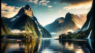Tranquil Milford Sound Ambience  Soothing Fjord Sounds & Waterfalls | 8 Hours of Peace