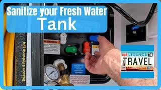 sanitize your rv fresh water tank | solution | nautilus | Grand Design | dangerous gas |