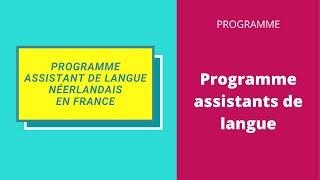 Programme assistants de langue néerlandaise en France