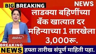 Ladki bahini yojana new update today | 18 November | लाडकी बहीण योजना पैसे येणार ladki bahin yojana