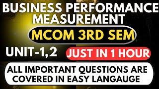 BUSINESS PERFORMANCE MEASUREMENT ALL IMPORTANT QUESTIONS COVERED #MCOM #importantquestions #exam