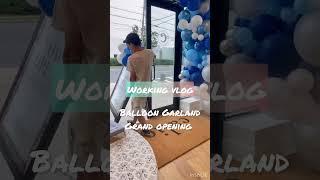 How to balloon arch garland for storefront grand opening event @calico Scarsdale New York #balloons