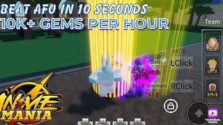 NEW FASTEST WAY TO GET GEMS IN ANIME MANIA | 10K+ PER HOUR