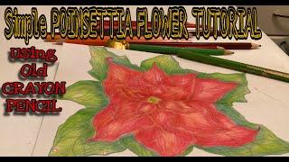 How to DRAW a POINSETTIA FLOWER |  ChuckChes Vi MixVlog  