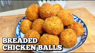 BREADED CHICKEN BALLS | HUNGRY MOM COOKING