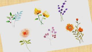 Flower painting for the simplest beginner 꽃그리기-누구나 쉽게 그릴수 있는 간단한 꽃그림