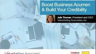 Boost Business Acumen & Build Your Credibility