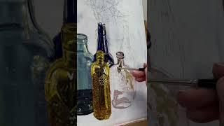 Antique Grass Oil Painting Process video  #colorfulpainting #oilpainting #artbusiness #stilllife