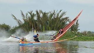 200+KM/H﻿ Accident!! Drag Racing Long-tail  Boat This is very dangerous sport