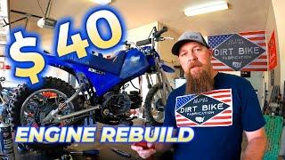 Cheapest  dirt bike engine rebuild. I cant believe this actually worked.