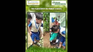 Pre-primary students at Seth Anandram Jaipuria School, Kanpur, embarked on a tree plantation drive