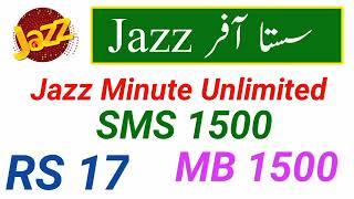 Jazz unlimited internet package // Jazz unlimited minutes// Jazz unlimited SMS