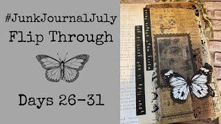 Junk Journal Flip Through | Days 26 to 31 | Concertina Journal | #junkjournaljuly