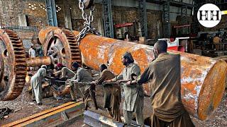 How we made Incredible Giant Shaft for Huge Rolling Wheel with 150yrs old Machines