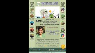 NELG 53rd Webinar in English on Greywater harvesting & my experiences|NELG|Mrs. Poornima Savargaonka