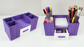 DIY Desktop Organizer Waste Paper | Recycle waste paper | Desk Organizer | Paper Crafts