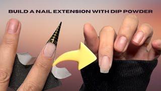 How To Build A Nail Extension With DIP POWDER!! (NO GEL REQUIRED!)