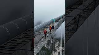 Construction of the World's Tallest Bridge in Progress!  #travel #discoverchina #chinatourism