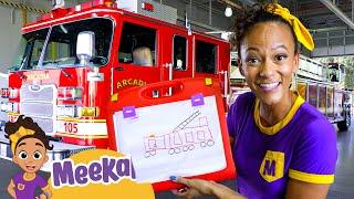 Meekah's Firetruck Art Adventure: Colors & Shapes | Educational Videos for Kids | Meekah Kids TV