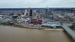 Downtown Cincinnati 4K Aerial Tour OH USA