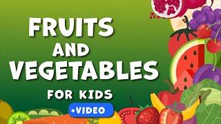 Fruits & Vegetables FOR KIDS! Learning fruits and vegetables. Educational video for young children.