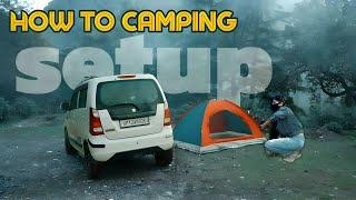 How to setup tent for camping in mountain |Budget camping gears|Camping vlog