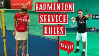 Badminton Service Rules - A quick and simple explanation of the 4 service rules in badminton!