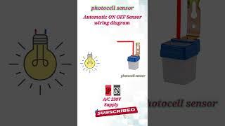 Electric light photocell sensor connection & diagram tutorial. #shortsfeed #shorts