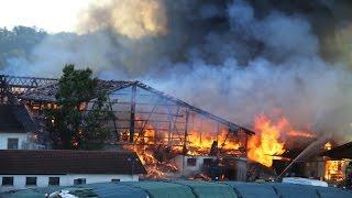 Krugzell-Altusried – Landwirtschaftliches Anwesen steht in Vollbrand – Millionenschaden