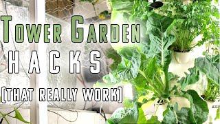 Simple Tower Garden upgrades that make a BIG Difference!! Hack your aero garden for more growth