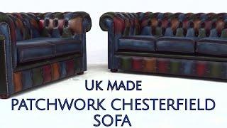 PATCHWORK CHESTERFIELD SOFA- UK MADE BY DESIGNER SOFAS 4U