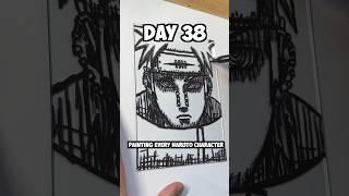 Day 38 Painting EVERY Naruto Character - Pain (Deva Path) #shorts #art #naruto
