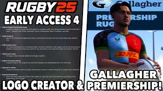 RUGBY 25 Early Access 4! - Gallagher Premiership - Stadiums - Logo Creator Full Gameplay & Feedback