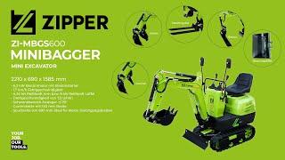 ZIPPER ZI MBGS600- Minibagger / mini excavator (official ZIPPER)