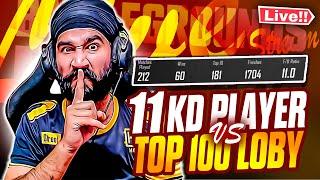 11 KD vs TOP 100 CONQUEROR : BGMI LIVE | GTXPREET PUBG LIVE