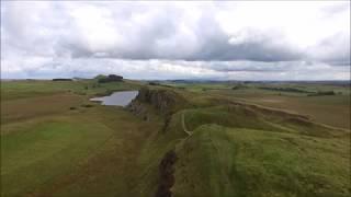 Drone footage of Hadrian's Wall - Sycamore gap