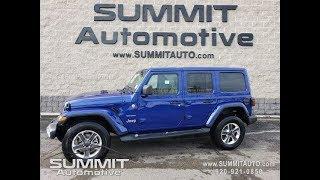 BRAND NEW 2020 JEEP WRANGLER 4 DOOR JL UNLIMITED SAHARA OCEAN BLUE WALK AROUND REVIEW 20J21 SOLD!