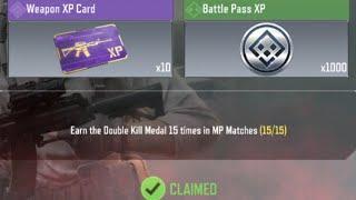 Call Of Duty Mobile Earn the Double Kill Medal 15 times in MP Matches Task Complete