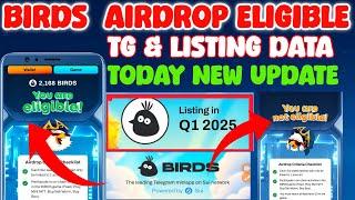 Birds Airdrop Not Eligible problem l Birds Airdrop listing data l Birds Airdrop Claim 