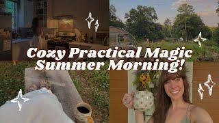 Cozy Practical Magic Summer Morning: cozy summer day in my life, slow living, cottage garden tour